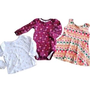 12-18M, set of 3 baby girl outfits